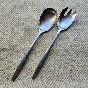 Dansk VARIATION V Serving Fork Spoon Spork Set Satin IHQ Stainless Finland MCM